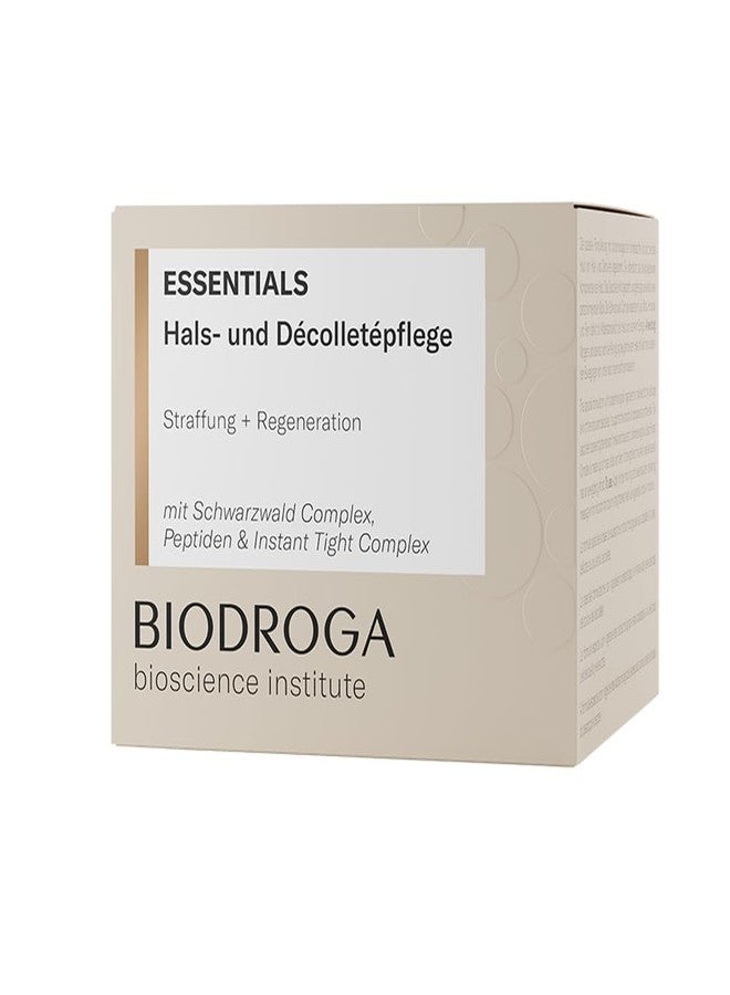 Biodroga Bioscience Institute Essentials Throat and Décolleté Care 50 ml - Skin Firming Care Cream with Black Forest Complex, Peptides and Glow Effect - Paraben-Free, Silicone-Free, Microplastic-Free - Image 2